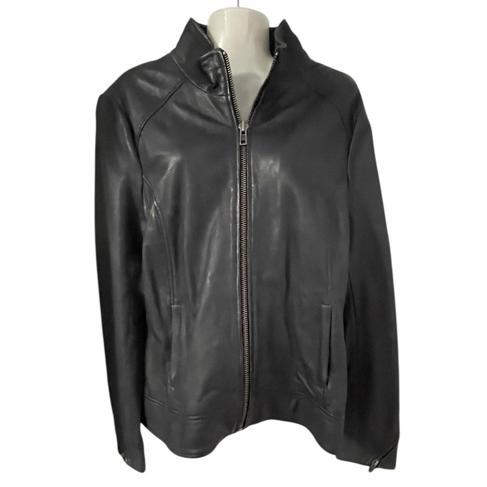 Soia & Kyo Navy Leather Jacket XL